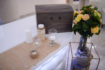 Wedding box on the table
