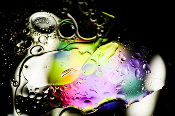 Obraz na płótnie Canvas Abstract modern and trendy neon background with bubbles 