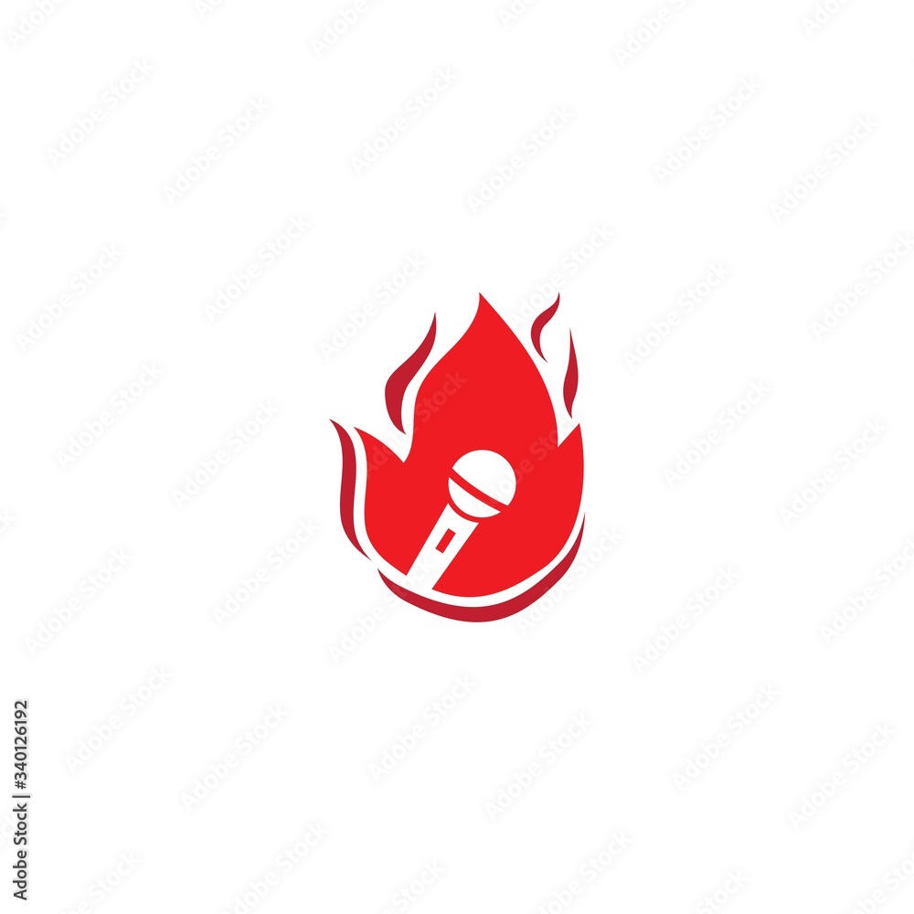 Poster hot music logo