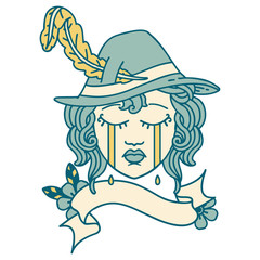 human bard character face illustration