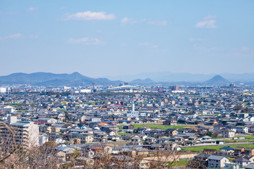 Fototapeta na wymiar Cityscape of Marugame city , Kagawa, Shikoku, Japan
