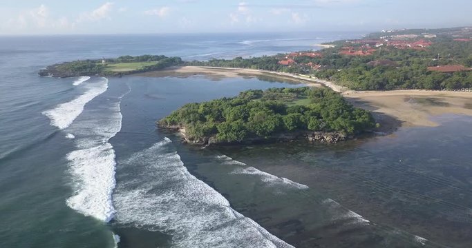 Aerial view of Nusa DuAa beach, Bali, Indonesia
