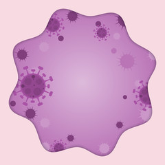 Coronavirus Covid 19. Virus icon. Purple virus flat design illustration. Vector