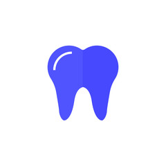 tooth icon vector flat design isolated on white background 