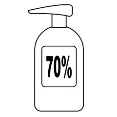 Fototapeta premium Bottle of alcohol gel for washing hand, vector illustration