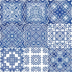 Decorative color ceramic azulejo tiles.
