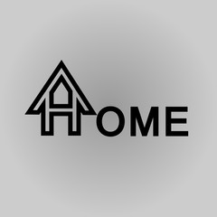 typography logo vektor abstract home