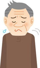 落ち込む高齢男性