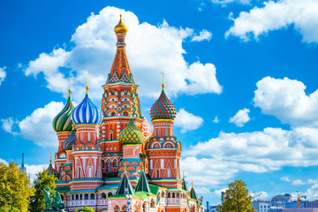 St. Basil's Cathedral ancient architecture on Red Square in Moscow City, Beautiful ancient architecture building in Moscow City, St. Basil's the blessed, Russia, Bucket list dream destination.