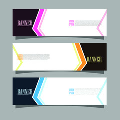 Vector abstract geometric design banner web template. Modern design. Vector illustration