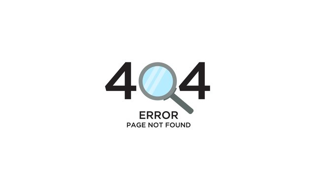 Magnifying Glass 404 Error Warning Page for Website Development 4K size Background