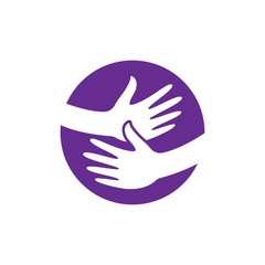 Hand logo template  vector icon