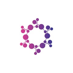 Molecule logo template vector icon