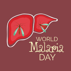 Vector illustration of a Background for  World Malaria Day.