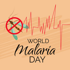 Vector illustration of a Background for  World Malaria Day.