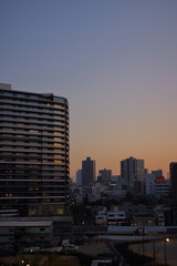 Naklejka premium 東京 夕景 街並み