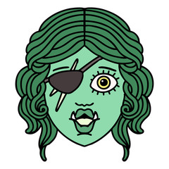 orc rogue character face illustration