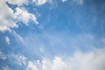 Beautiful blue sky with clouds