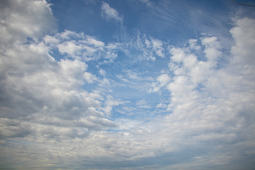Beautiful blue sky with clouds