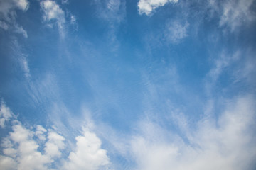 Beautiful blue sky with clouds