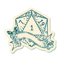natural one d20 dice roll illustration