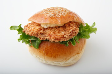 フライドチキンバーガー