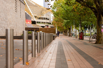 Melbourne, Australia, 17 April, 2020. St Kilda Road remains empty during the Coronavirus Crisis in Melbourne, Australia. Credit: Dave Hewison