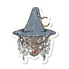 elf mage character face illustration