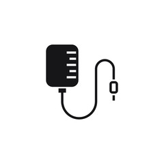 transfusion icon vector black isolated on white background
