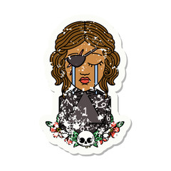 crying human rogue with natural one d20 roll illustration