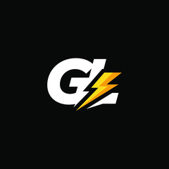 Initial Letter GL with Lightning © rieddroid