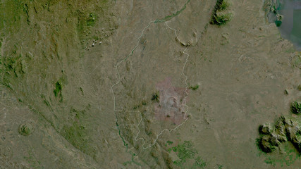 Blantyre, Malawi - outlined. Satellite