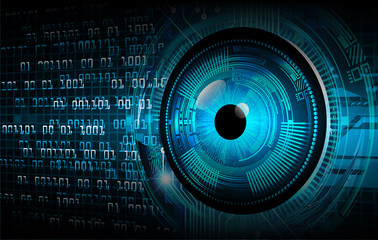 Blue eye cyber circuit future technology concept background