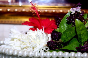 decoration with aromatic herbs flower
