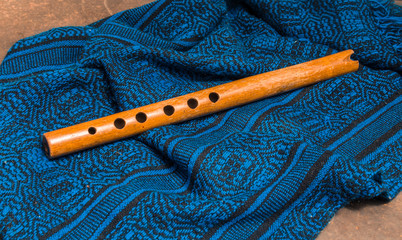 indigenous wooden flute of the peoples of Latin America, called quena