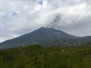 Sakurajima seen from Kirishima Kinkowan National Park 