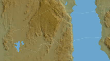 Rumphi, Malawi - outlined. Physical