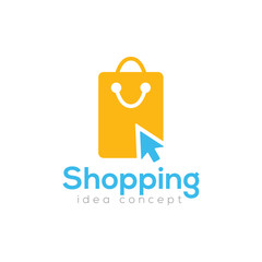 Creative Shopping Concept Logo Design Template