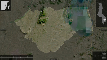 Zomba, Malawi - composition. Satellite