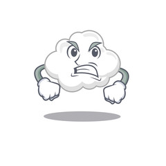 Mascot design concept of white cloud with angry face