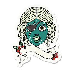 orc rogue character face illustration