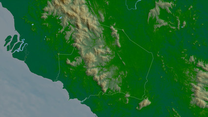 Negeri Sembilan, Malaysia - outlined. Physical