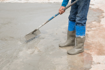 Build of the concrete surface