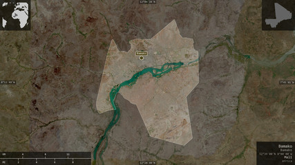 Bamako, Mali - composition. Satellite