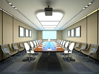 3d render of conference and meeting room