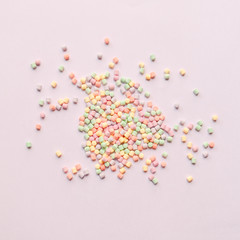 Flat lay image of sweets/lollies/candies. Perfect for lolly shop, candy shop, sweets shop.