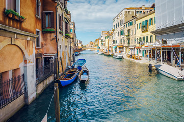 Fototapeta na wymiar Sep 20/2017 Peaceful corner at Venice canal, Italy