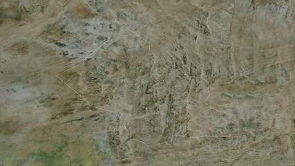 Kidal, Mali - outlined. Satellite