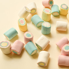 Flat lay image of sweets/lollies/candies. Perfect for lolly shop, candy shop, sweets shop.