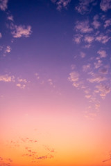 Orange Clouds On sky at sunset